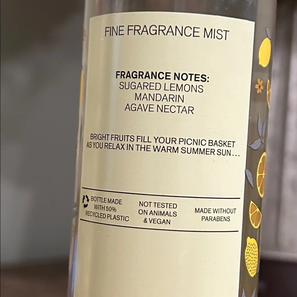 Bath & Body Works Sun-Washed Citrus Mist with Yellow Accents